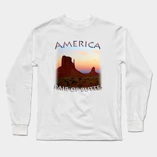 America - Arizona - Pair of Buttes Long Sleeve T-Shirt